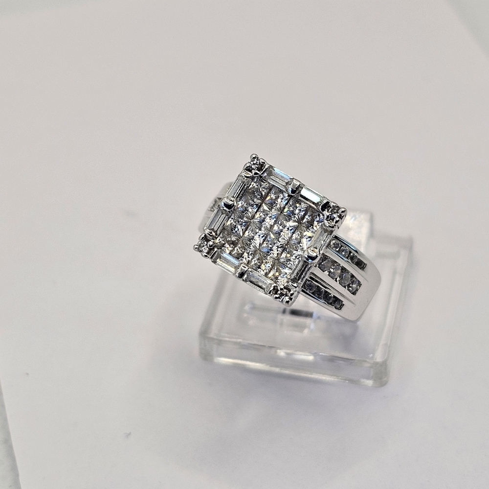 NOT FOR SALE JTV 2.37ctw High Grade CZ Invisible Set Platineve®Ring - Picture 7 of 17